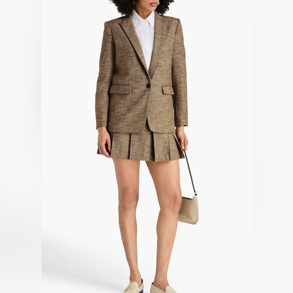 Sandro Jackets & Blazers - Sandro Beige Brown Houndstooth Blazer
